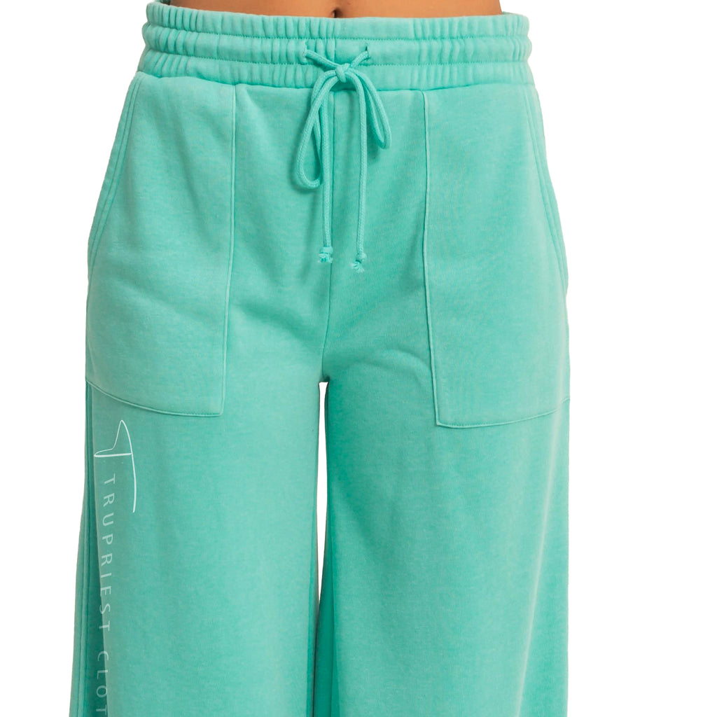 French Terry Wide-leg Pants