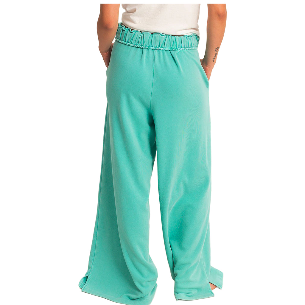 Fold-Over-Waist Wide Leg Sweatpants